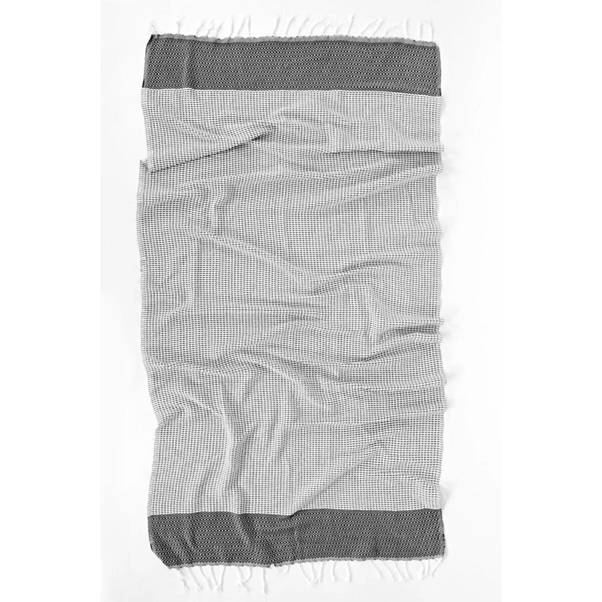Su Diamond Weave Striped Turkish Towel, 100% Cotton, 35 x 66 Inch – view 7