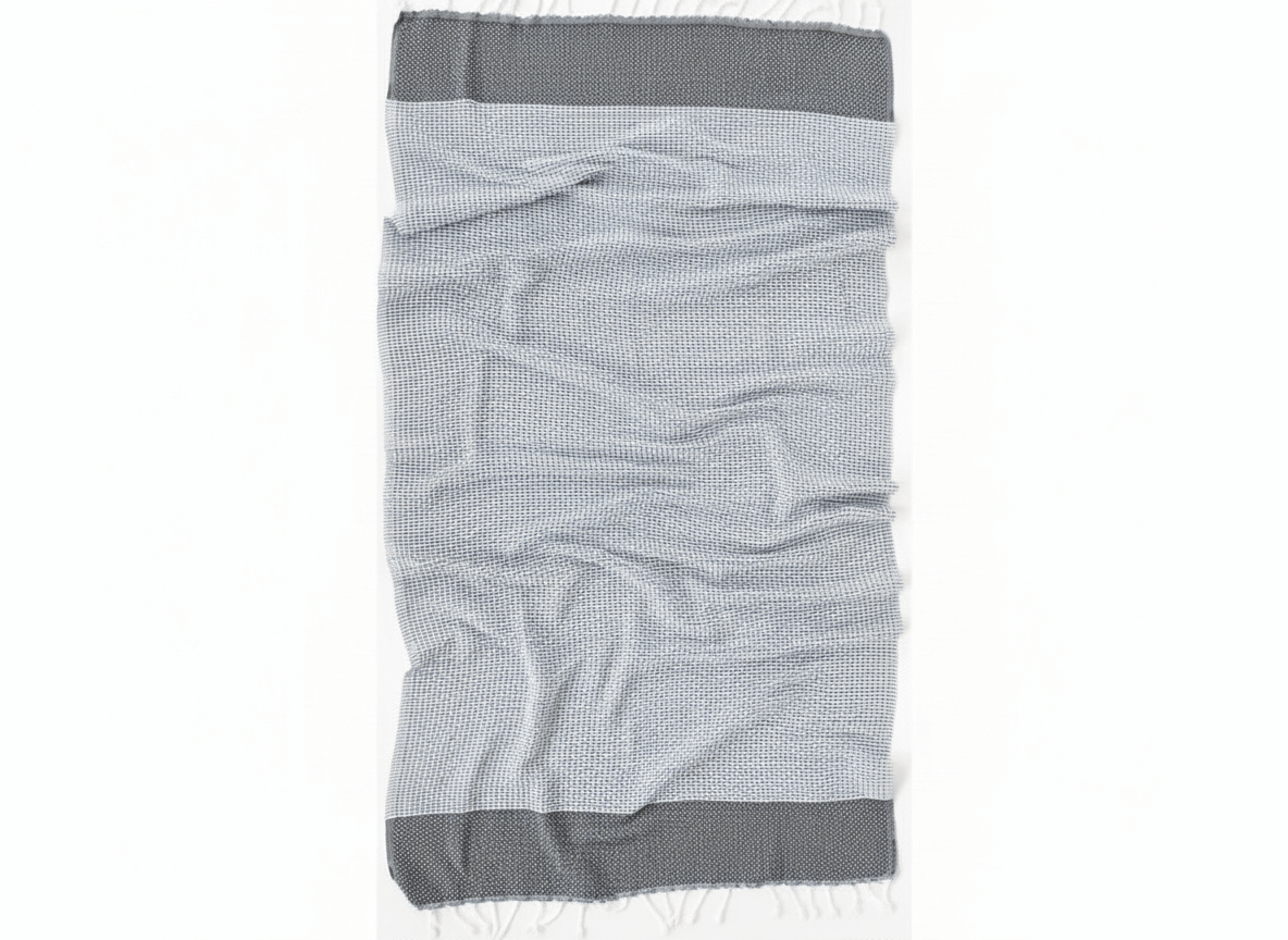 Su Diamond Weave Striped Turkish Towel, 100% Cotton, 35 x 66 Inch – view 5