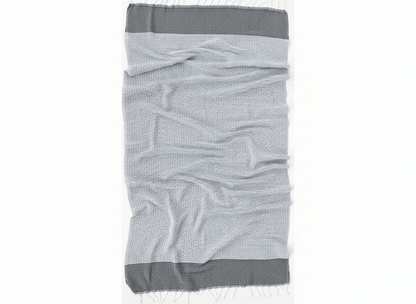 Su Diamond Weave Striped Turkish Towel, 100% Cotton, 35 x 66 Inch – view 5