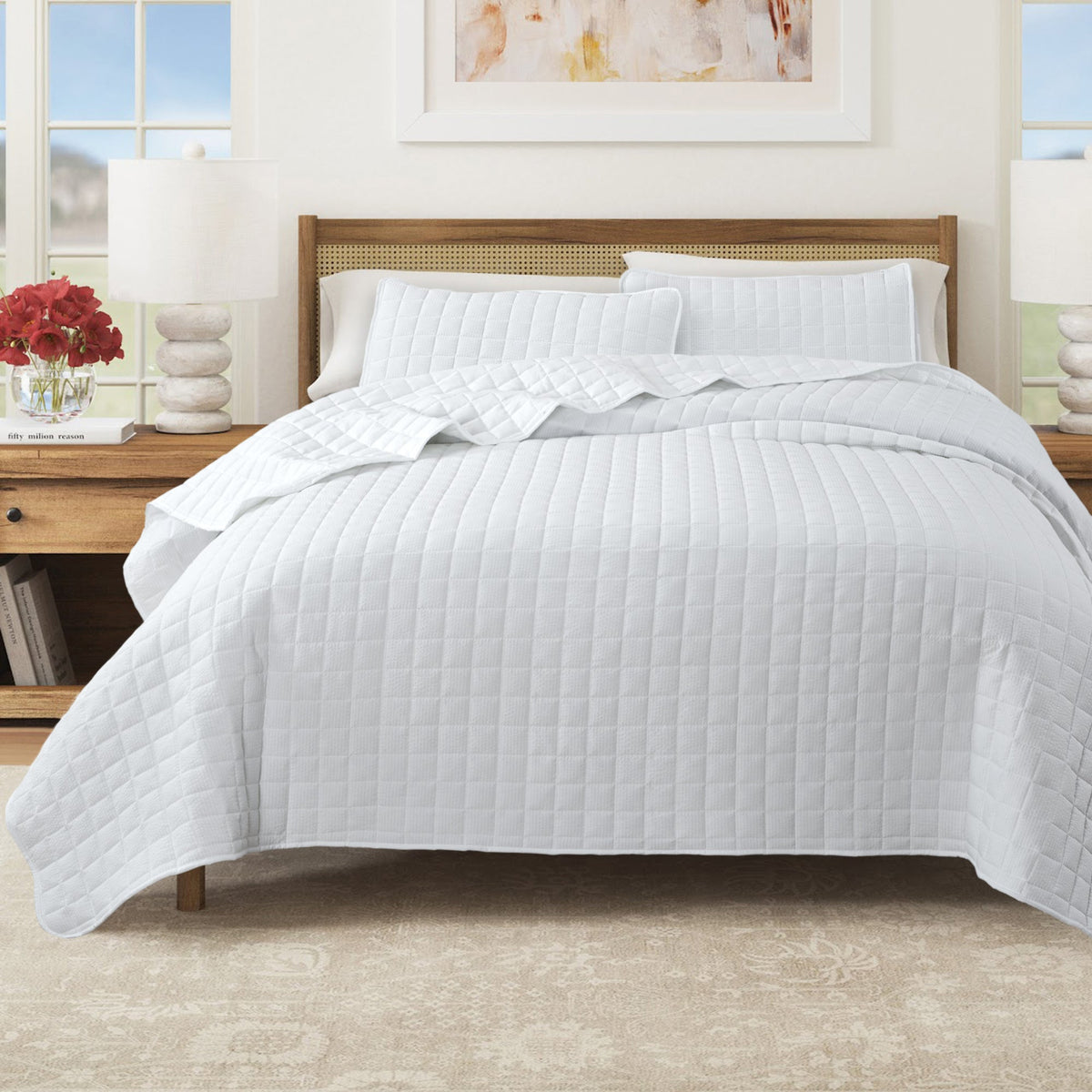 Seersucker Microfiber Quilt Set for Relaxed Layering