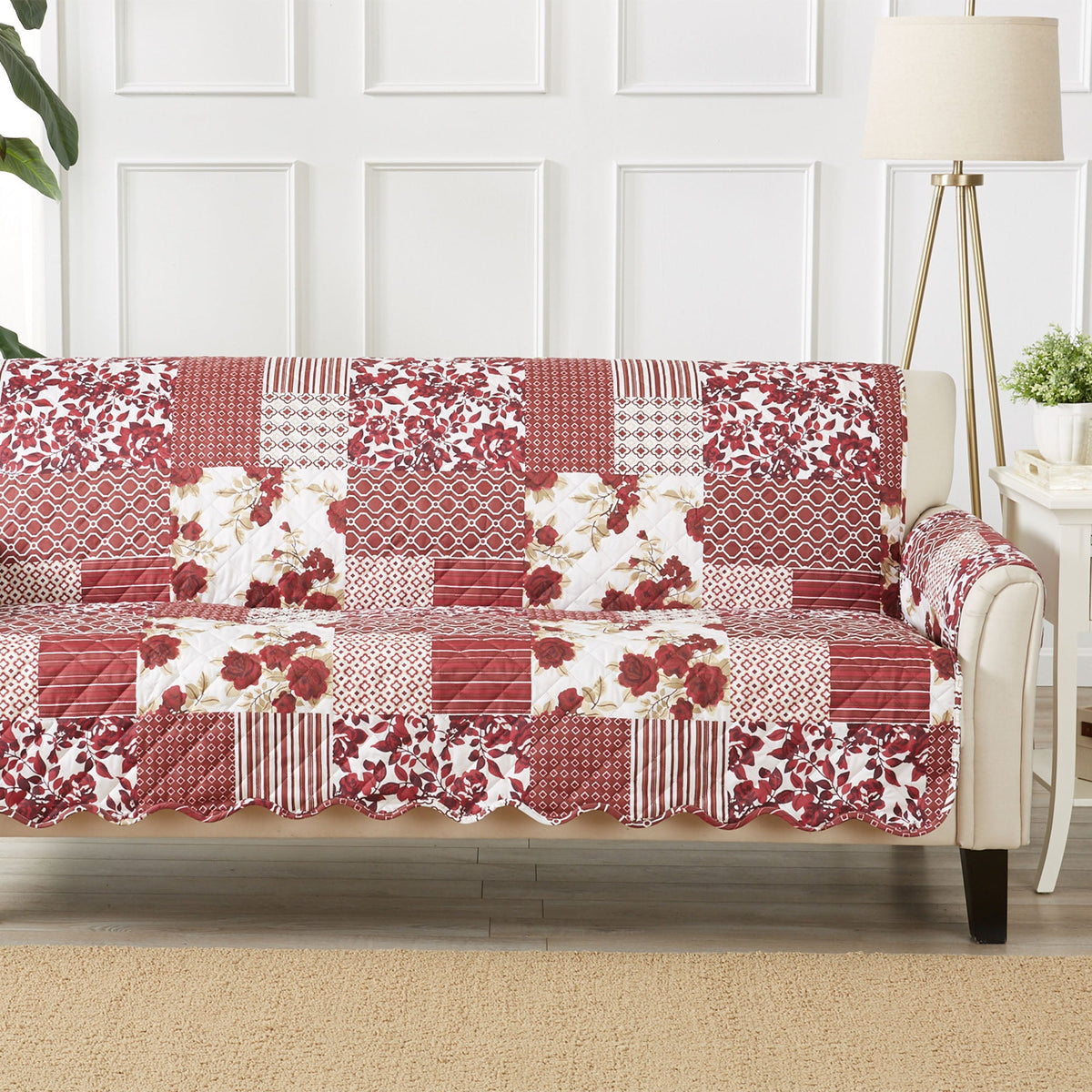 Reversible Patchwork Furniture Protector – Langdon Collection Sofa Cover – view 115