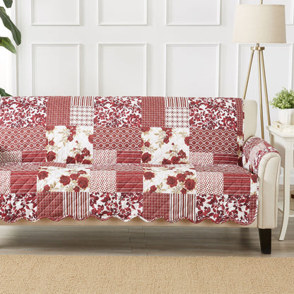 Reversible Patchwork Furniture Protector – Langdon Collection Sofa Cover – view 115