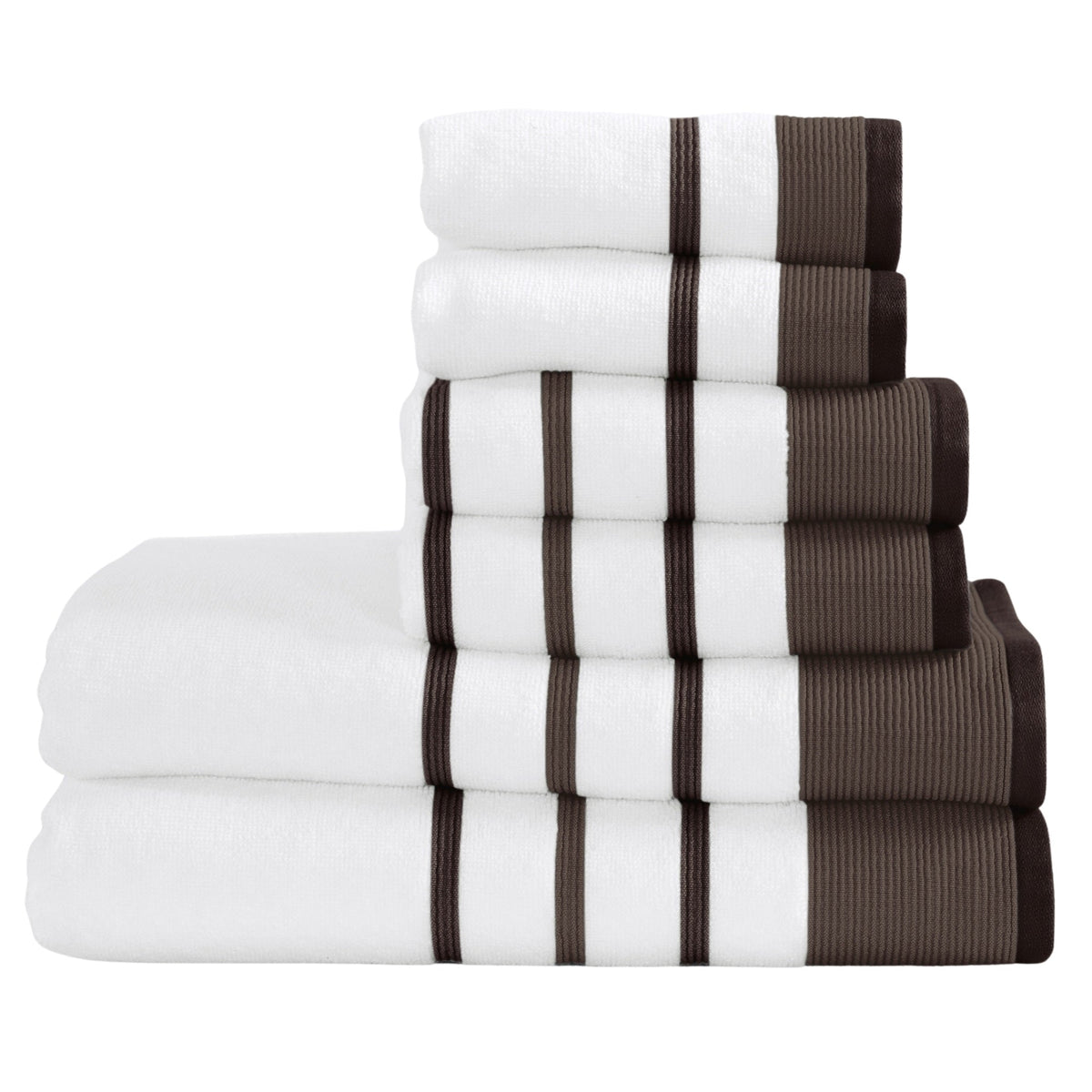 Decorative Cotton Stripe Bath Towel Set – Noelle Collection – view 133