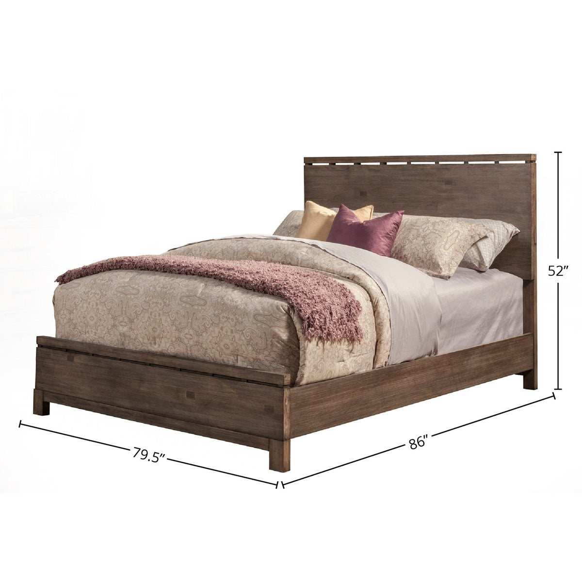 Sydney Mahogany Bed in Brushed Weathered Grey Finish – view 9