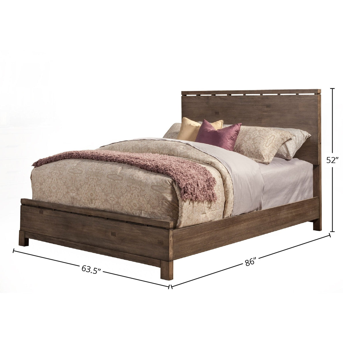 Sydney Mahogany Bed in Brushed Weathered Grey Finish – view 6