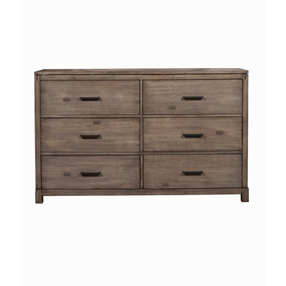 Sydney 6-Drawer Dresser in Weathered Gray, Plantation Mahogany – view 2
