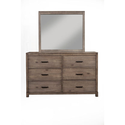 Sydney 6-Drawer Dresser in Weathered Gray, Plantation Mahogany – view 5