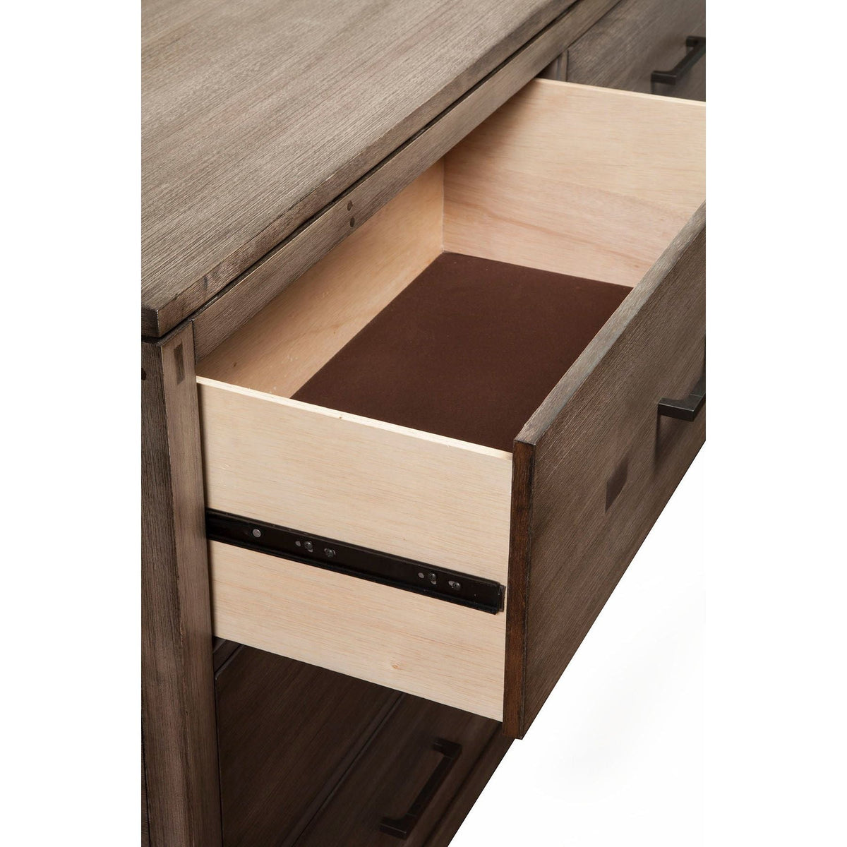 Sydney 6-Drawer Dresser in Weathered Gray, Plantation Mahogany – view 6