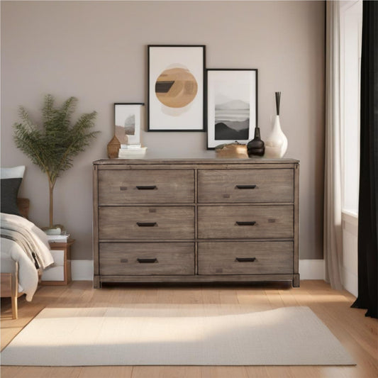 Plantation Mahogany Dresser, Weathered Grey Finish