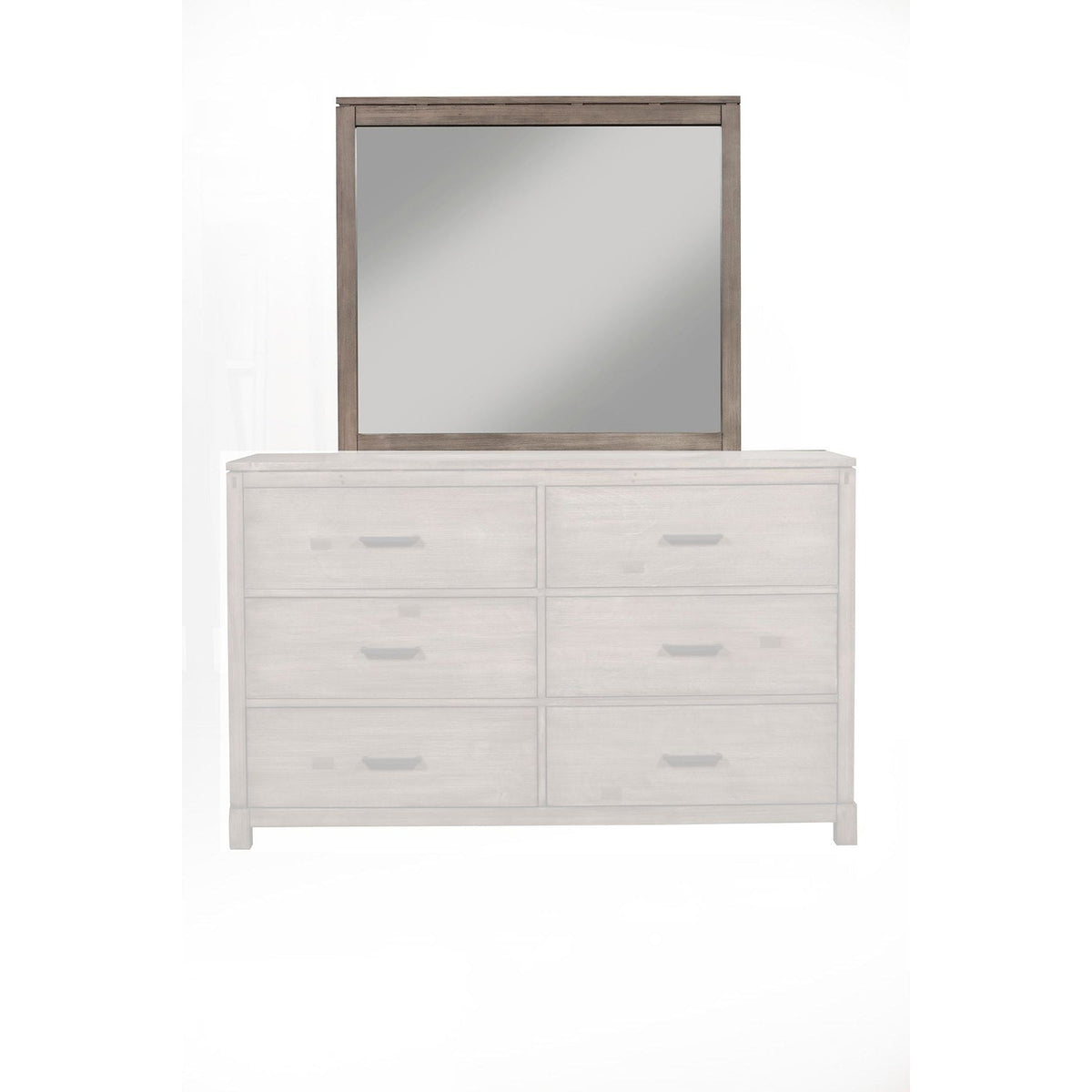Weathered Grey Plantation Mahogany Dresser Mirror, Sydney