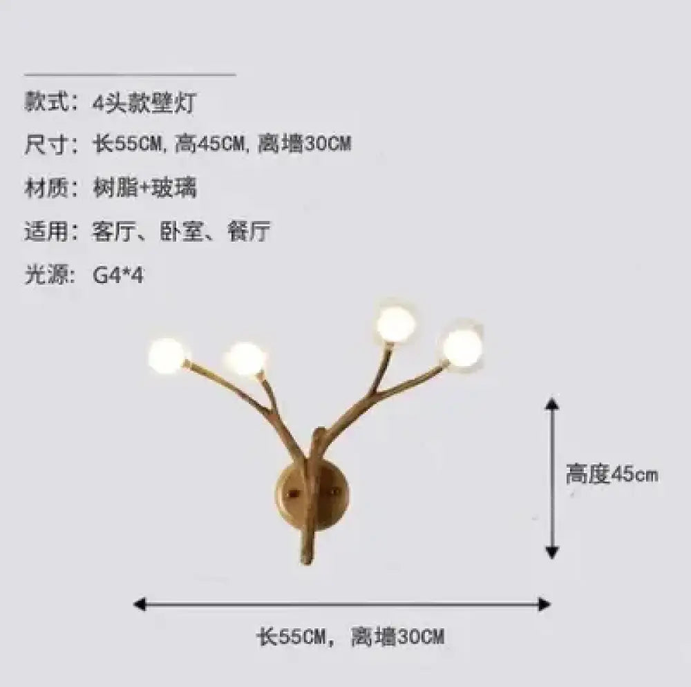 Sylvie Branch LED Wall Sconce – Clear or Frosted Ball Lights – view 6