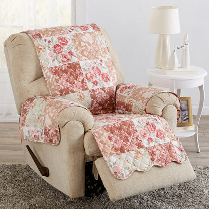 Reversible Floral Patchwork Furniture Protector – Maribel Collection – view 7