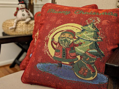 Santa Claus Holiday Table Linen and Pillow Cover Set, 8-Piece – view 6