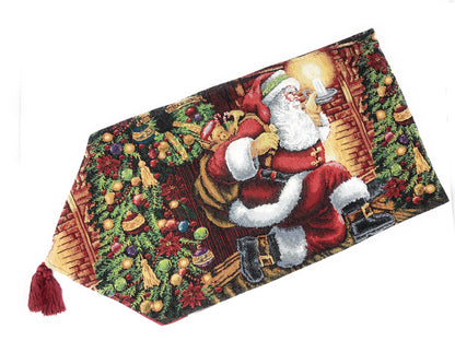 Down the Chimney St. Nicholas Woven Tapestry Christmas Table Runner – view 7