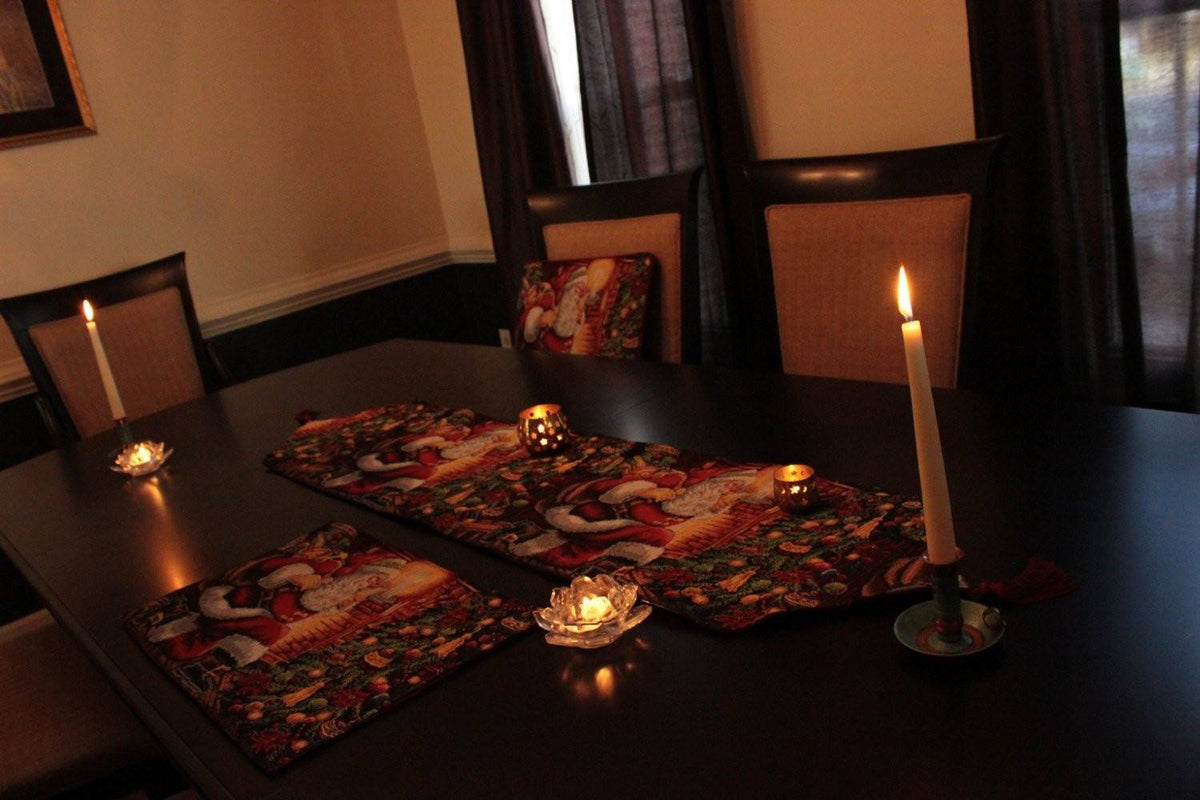 Down the Chimney St. Nicholas Woven Tapestry Christmas Table Runner – view 5