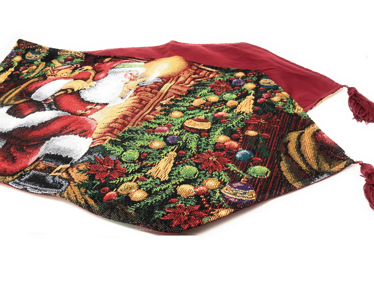 Down the Chimney St. Nicholas Woven Tapestry Christmas Table Runner – view 2