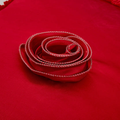 Romantic Red Rose Satin Ruffle Victorian Euro Sham, 26 x 26 – view 3