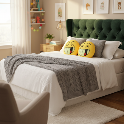 Squishy Emoji Microbead Throw Pillow in Six Colors – view 4