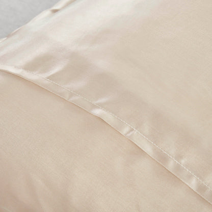 Sweet Victorian Cream Beige Satin Lace Ruffle Euro Sham, 26 x 26 – view 4