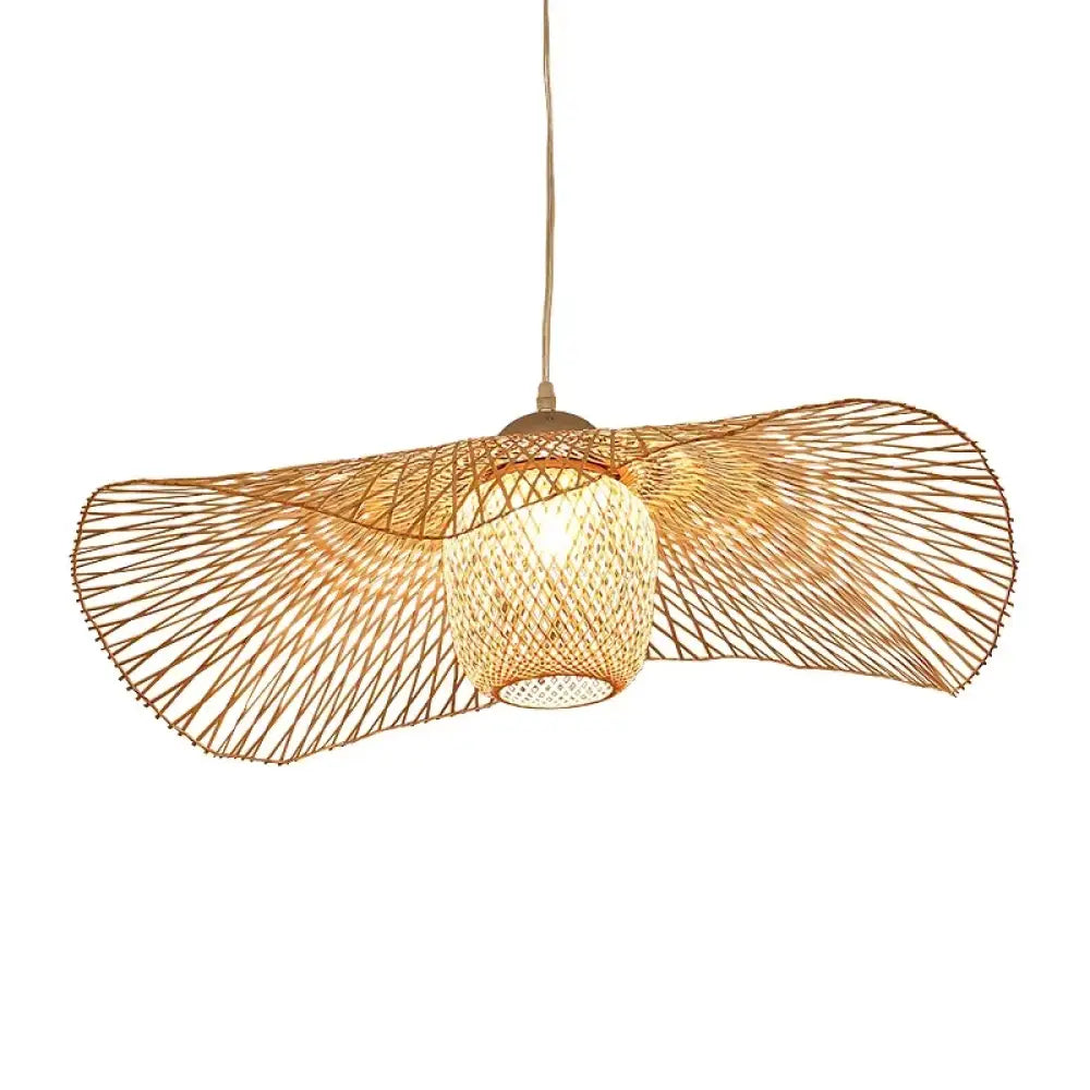 Tala Tatami-Inspired Woven Bamboo Pendant Light for Dining Room – view 7