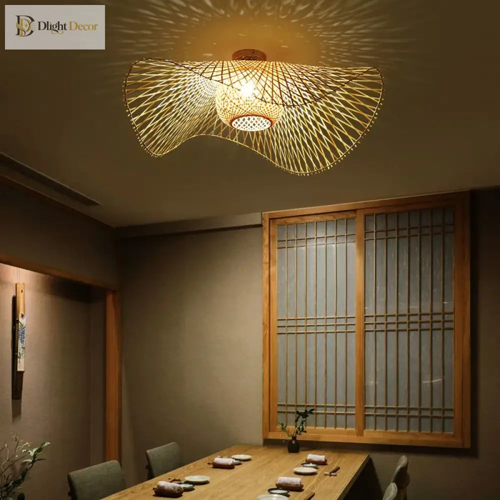 Tala Tatami-Inspired Woven Bamboo Pendant Light for Dining Room – view 6