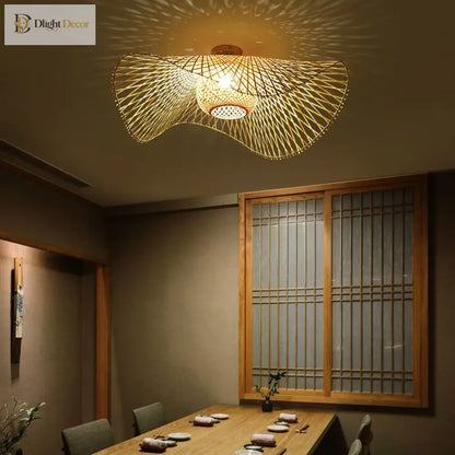 Tala Tatami-Inspired Woven Bamboo Pendant Light for Dining Room – view 6