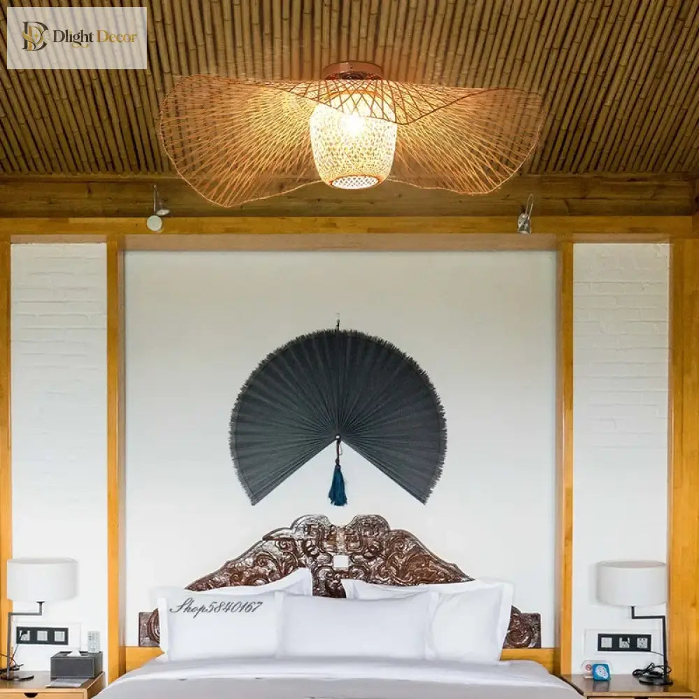 Tala Tatami-Inspired Woven Bamboo Pendant Light for Dining Room – view 4