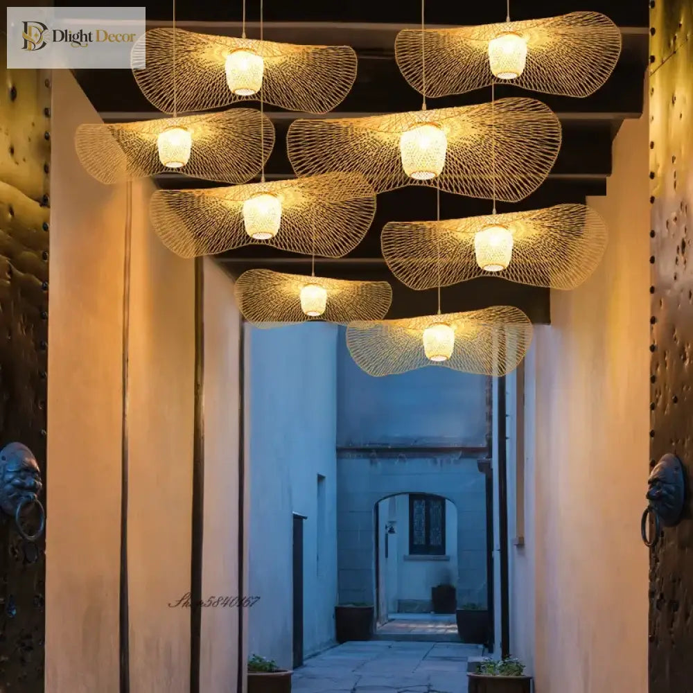 Tala Tatami-Inspired Woven Bamboo Pendant Light for Dining Room – view 5