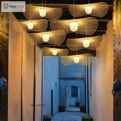 Tala Tatami-Inspired Woven Bamboo Pendant Light for Dining Room – view 5