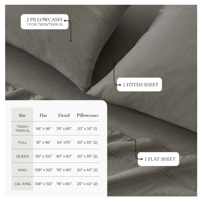 100% Organic Cotton Jersey Knit Sheet Set, Soft and Stretchy – view 28