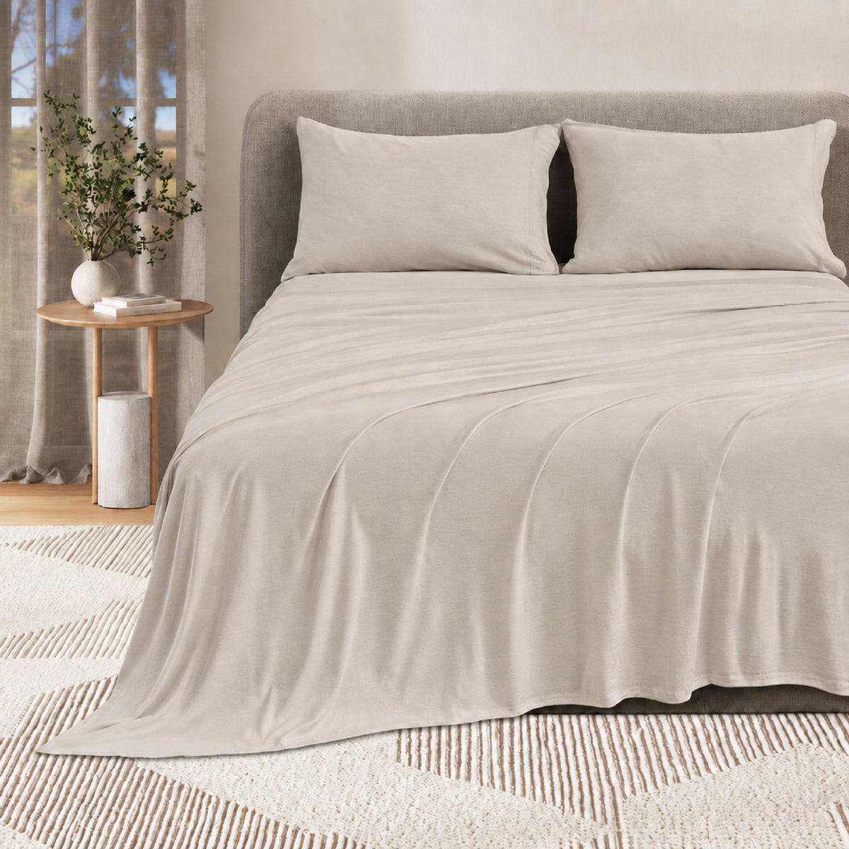 Viscose from Bamboo and Cotton Blend Jersey Knit Sheet Set – view 7