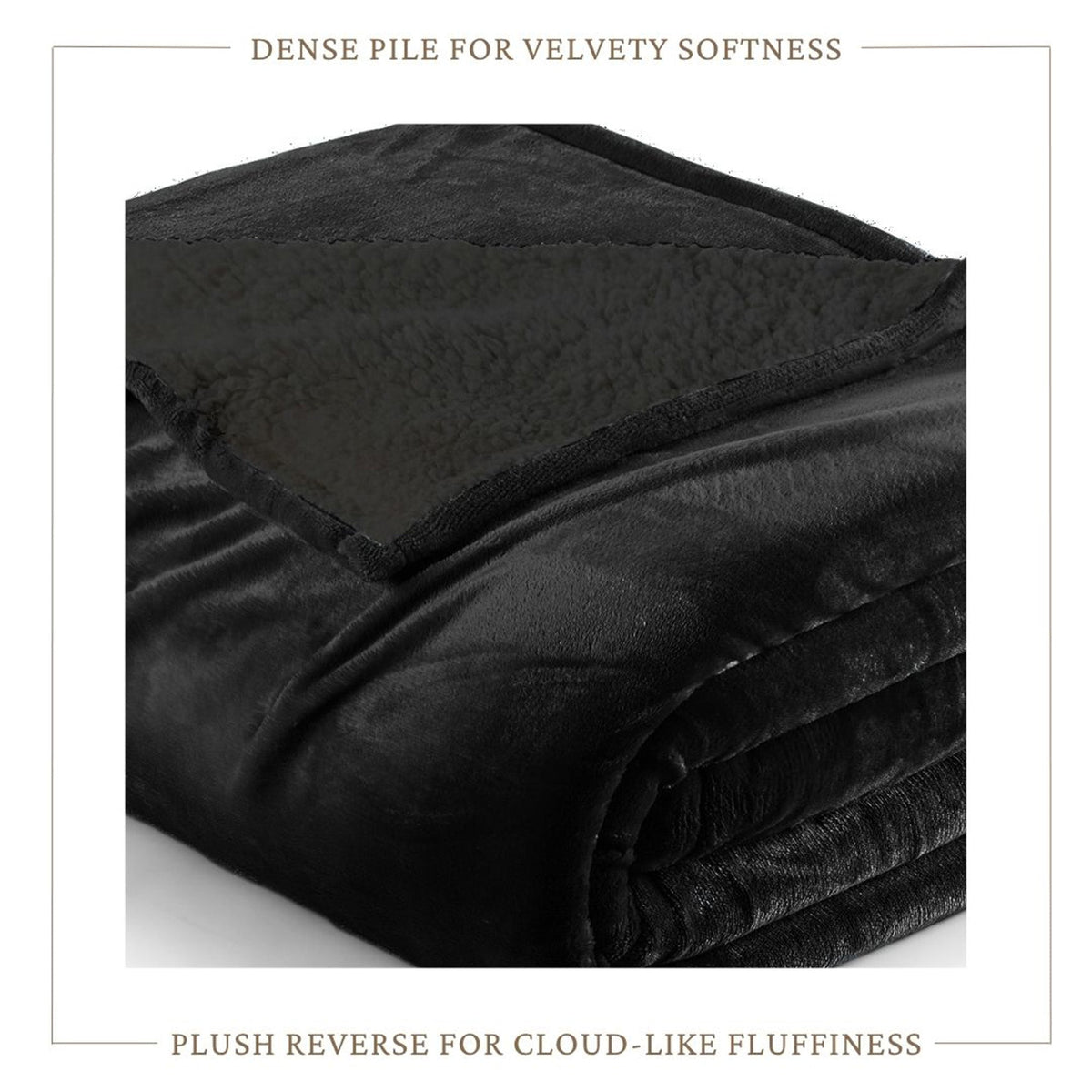 Sherpa Fleece Collection Velvet Plush Sherpa Bed Blanket, Reversible – view 39