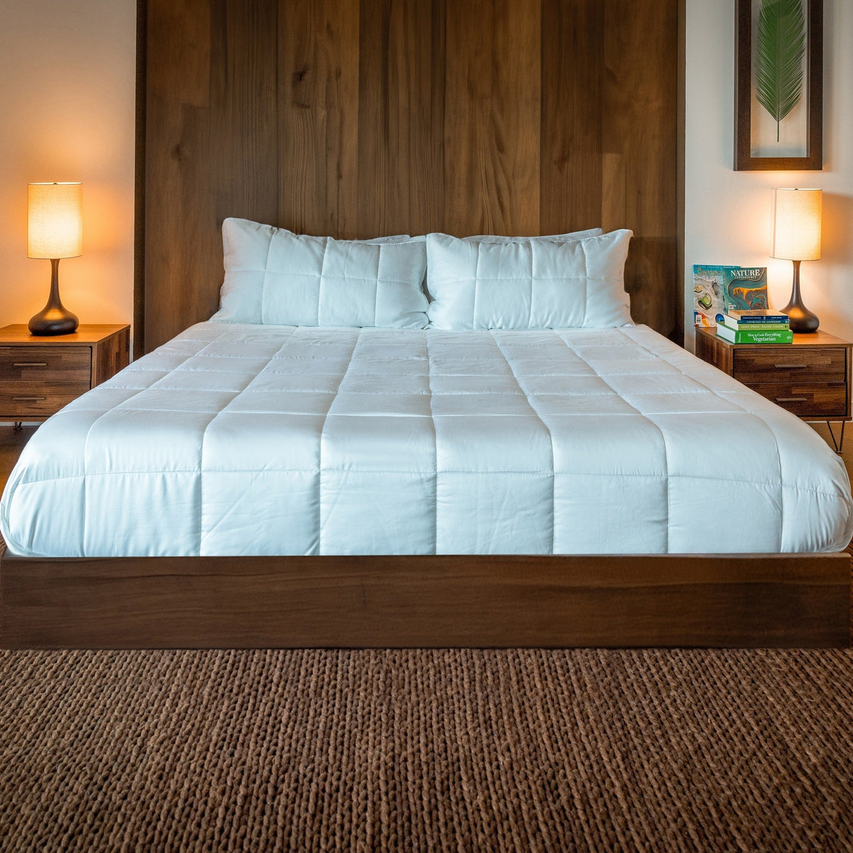 Cooling Eucalyptus Silk Comforter Set with Quilted Pillow Shams – view 11