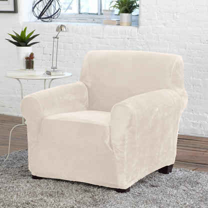 Velvet Stretch Slipcover – Gale Collection Form-Fit Sofa Cover – view 10