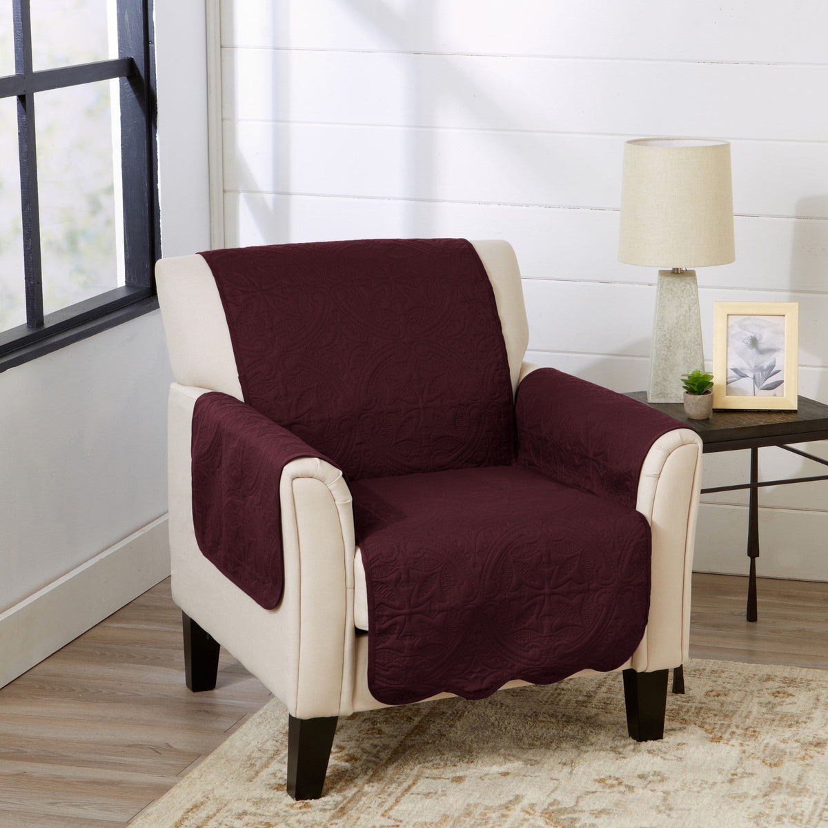 Medallion Stitch Furniture Protector – Elenor Collection Sofa Cover – view 49