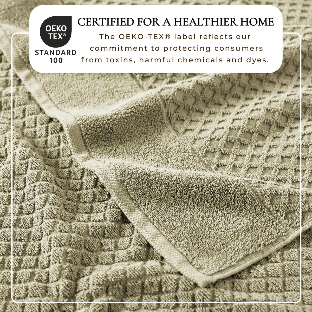 Cotton Diamond Waffle Weave Bath Towel Set – Grayson Collection – view 232