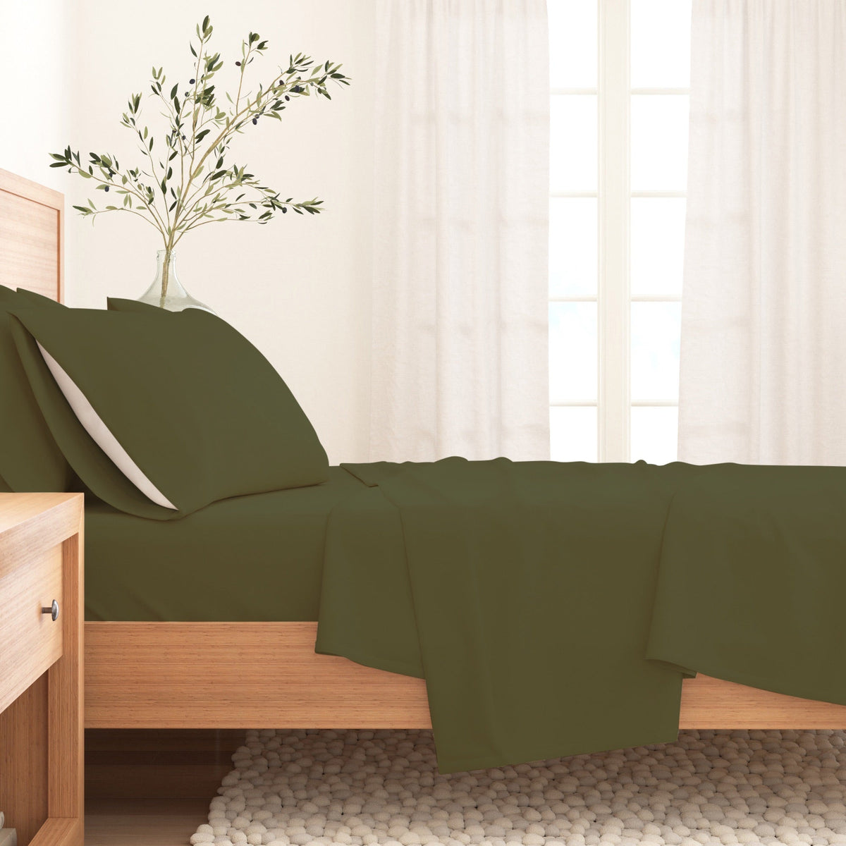 Solid Cotton Flannel Sheet Set – Nordic Collection – view 51