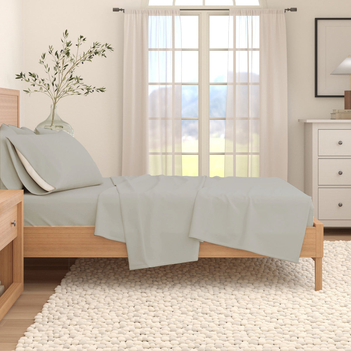 Solid Cotton Flannel Sheet Set – Nordic Collection – view 42
