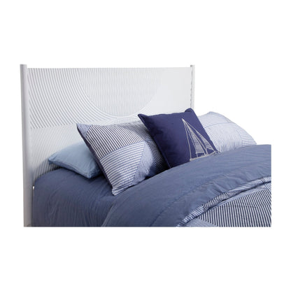 Tranquility Mid-Century Mahogany Bed in Classic White – view 4