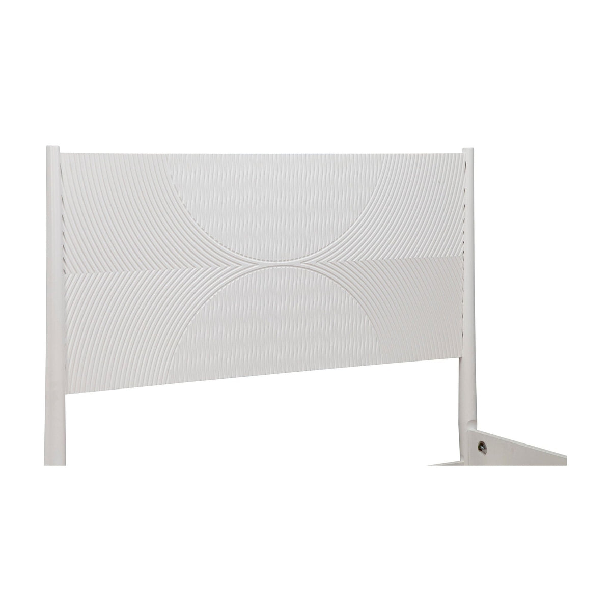 Tranquility Mid-Century Mahogany Bed in Classic White – view 7