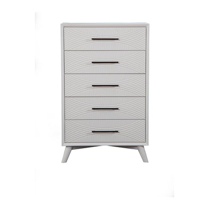 Tranquility 5-Drawer Chest in Classic White Mahogany – view 3