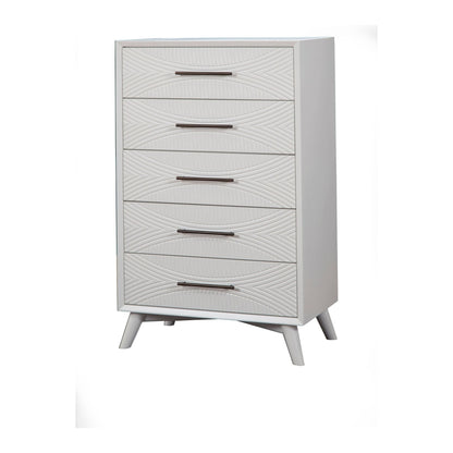 Tranquility 5-Drawer Chest in Classic White Mahogany – view 2