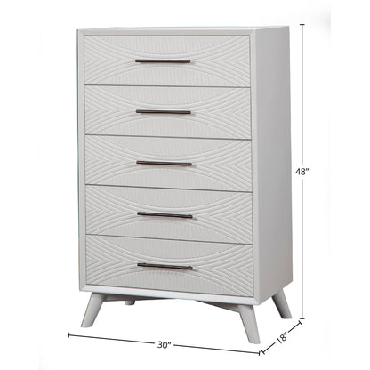 Tranquility 5-Drawer Chest in Classic White Mahogany – view 5
