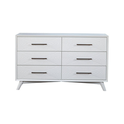 Tranquility 6-Drawer Dresser in Classic White Mahogany – view 3