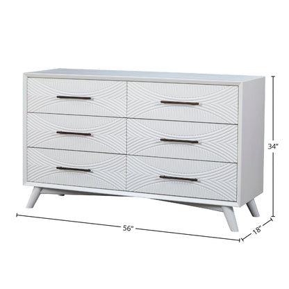 Tranquility 6-Drawer Dresser in Classic White Mahogany – view 6
