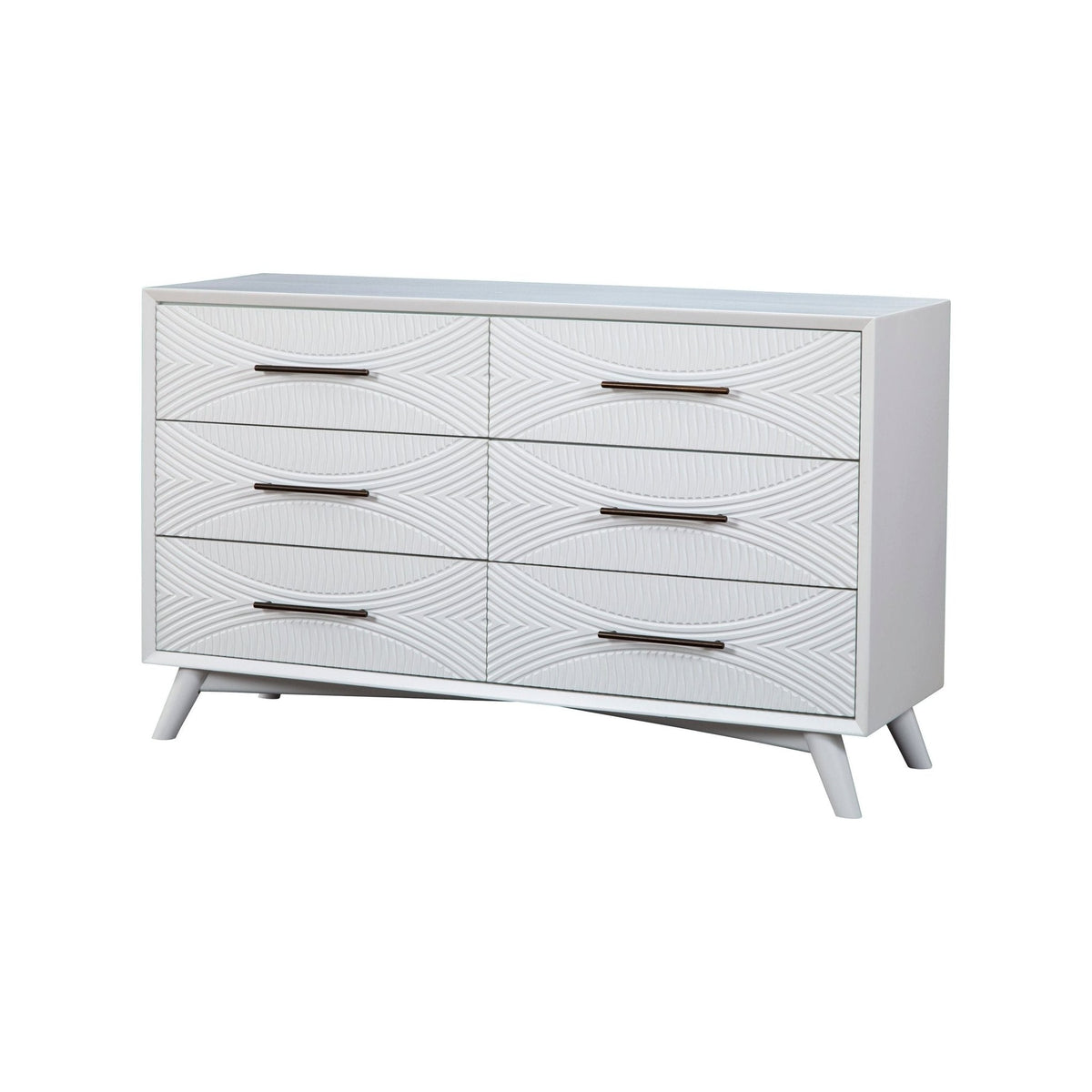 Tranquility 6-Drawer Dresser in Classic White Mahogany – view 2
