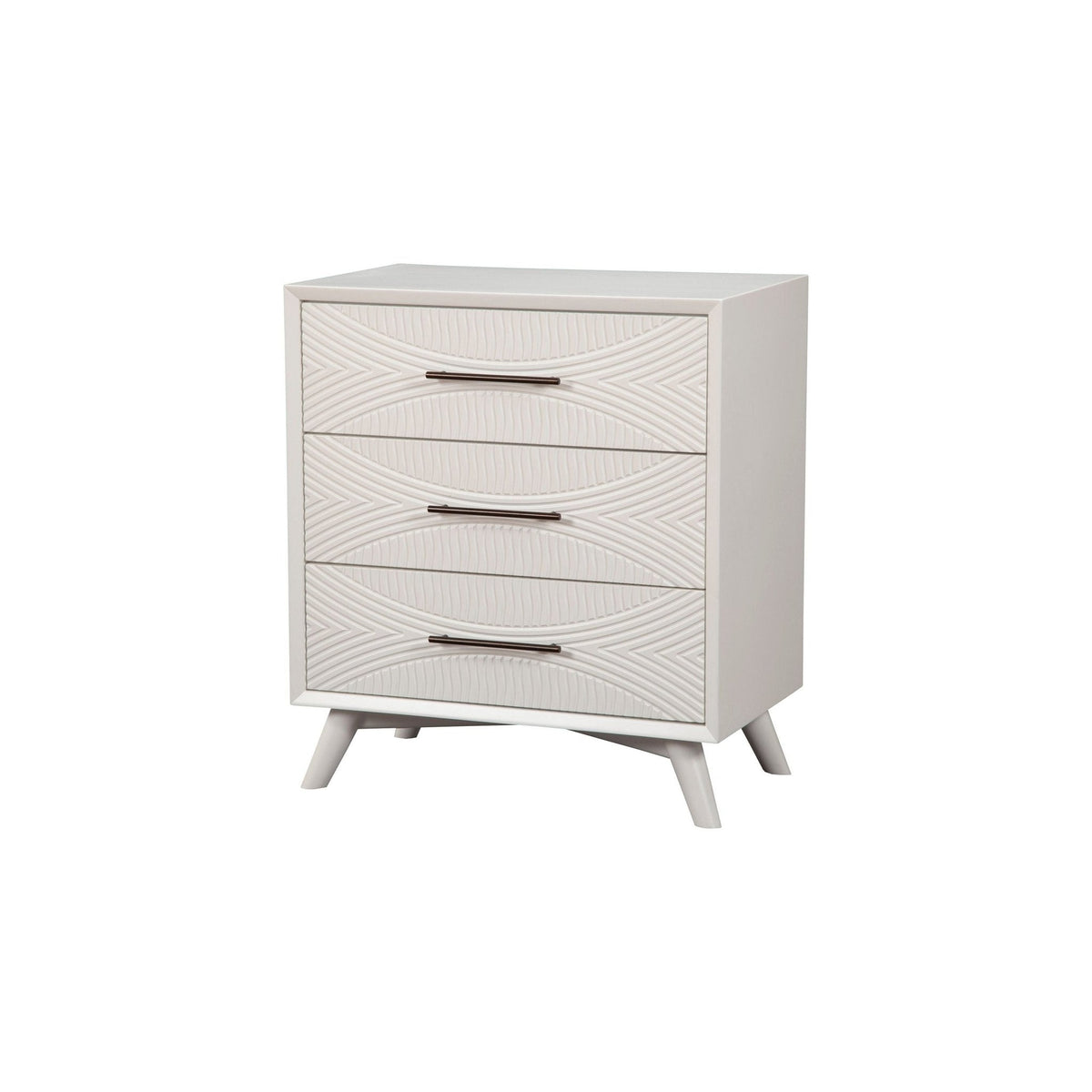 Tranquility Small 3-Drawer Chest in Classic White Mahogany – view 3