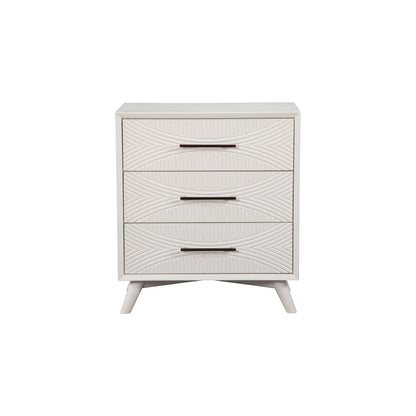 Tranquility Small 3-Drawer Chest in Classic White Mahogany – view 4