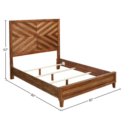 Trinidad Mahogany Bed in Warm Toffee Finish, Transitional Style – view 9