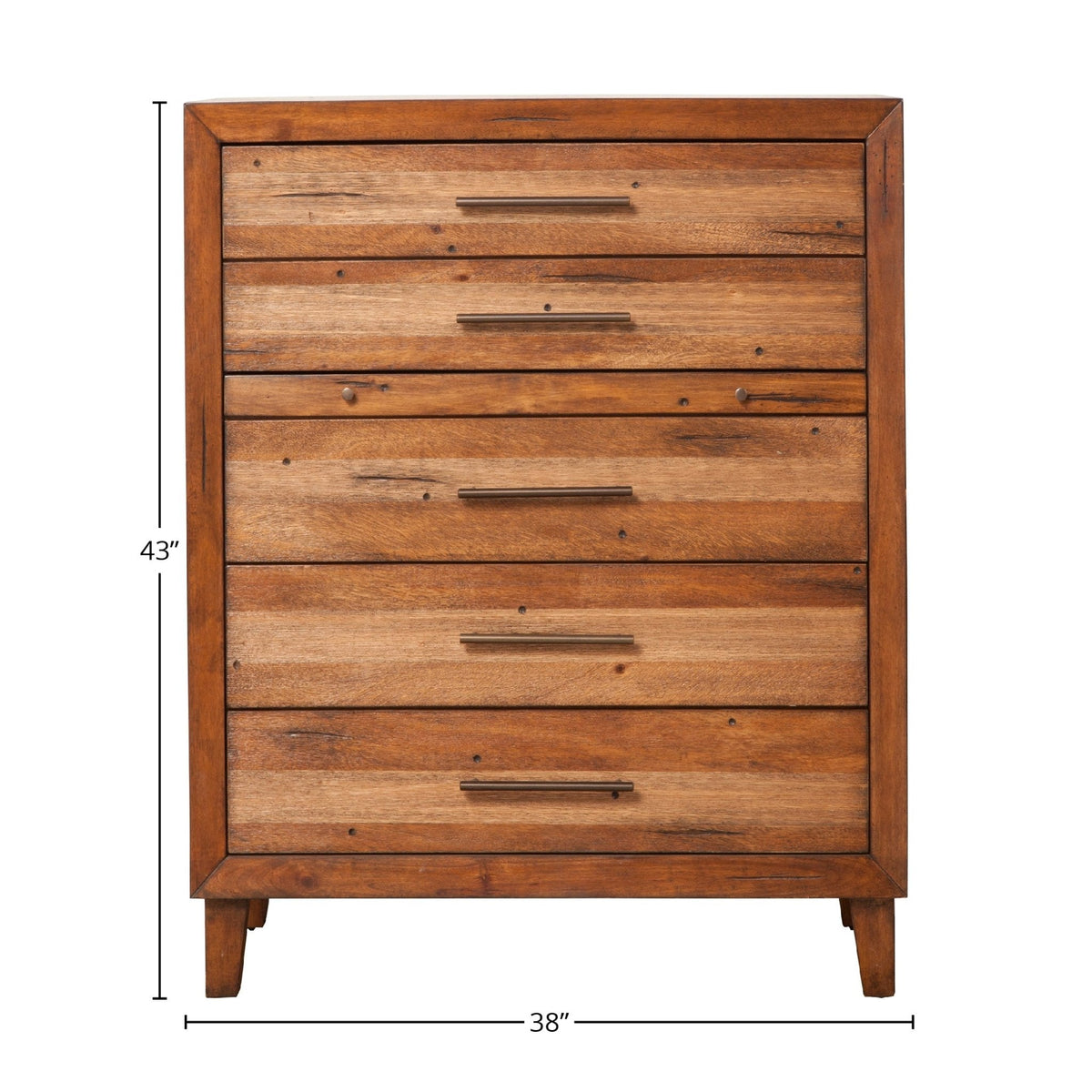 Trinidad Mahogany 5-Drawer Chest with Pull-Out Writing Shelf – view 5
